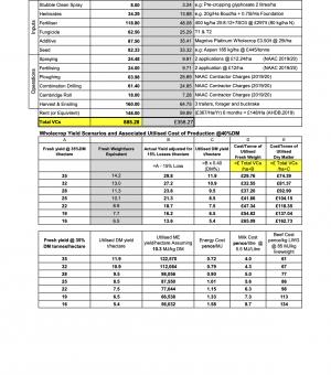 Spring Oat Wholecrop Costs 2020